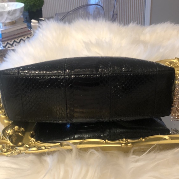 New Michael Kors Genuine Snake Large Travel Pouch - Picture 8 of 10